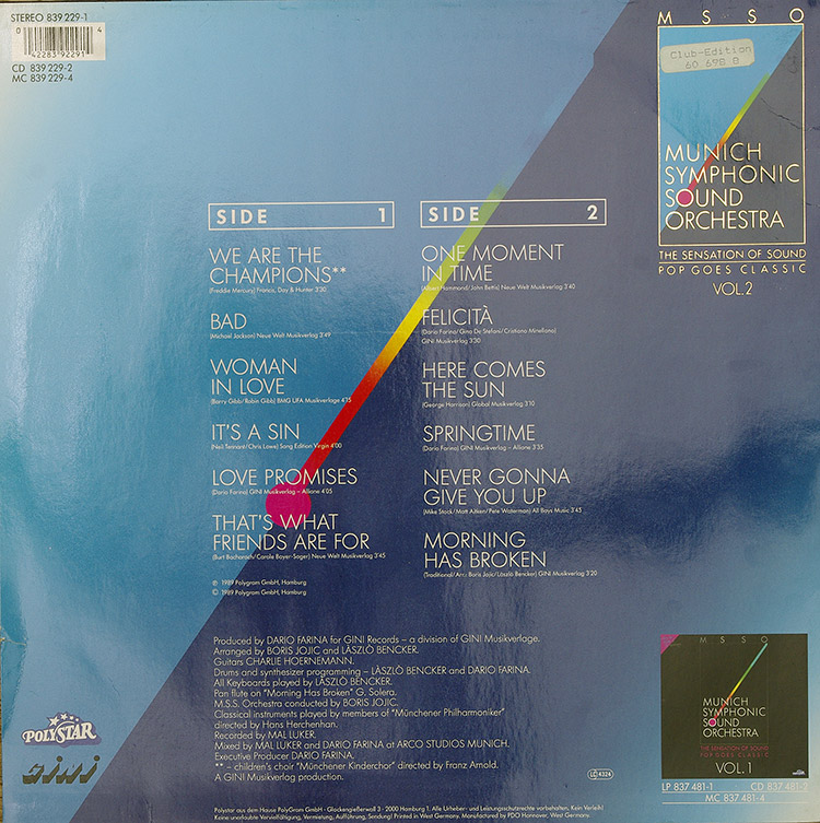 Munich Symphonic Sound Orchestra The Sensation Of Sound - Pop Goes Classic Vol. 2 в продаже Munich Symphonic Sound Orchestra The Sensation Of Sound - Pop Goes Classic Vol. 2 в продаже