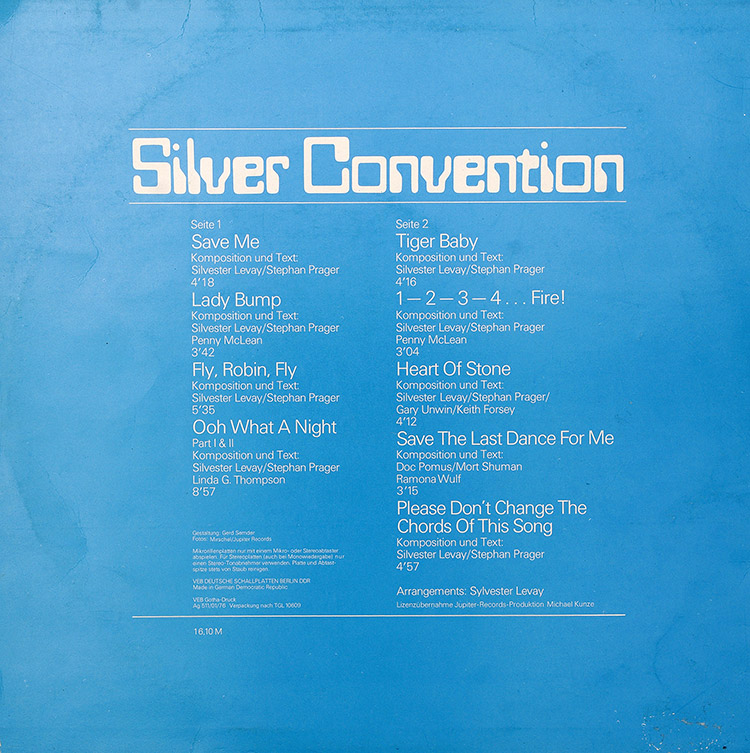 SILVER CONVENTION в продаже SILVER CONVENTION в продаже