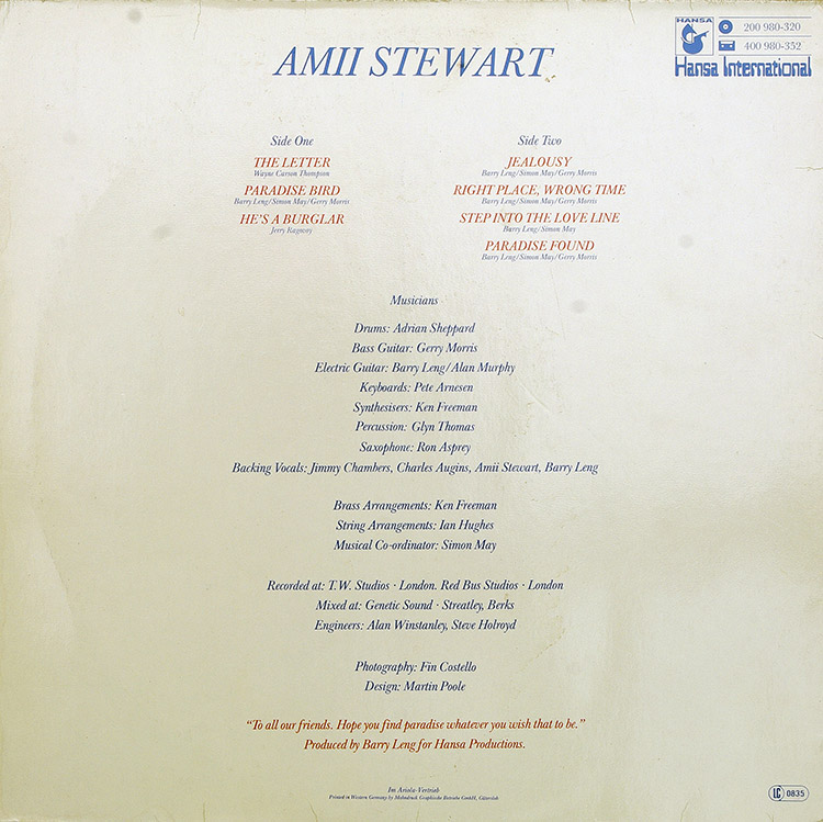 AMII STEWART Paradise Bird в продаже AMII STEWART Paradise Bird в продаже