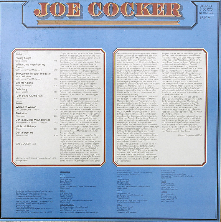 Joe Cocker в продаже Joe Cocker в продаже