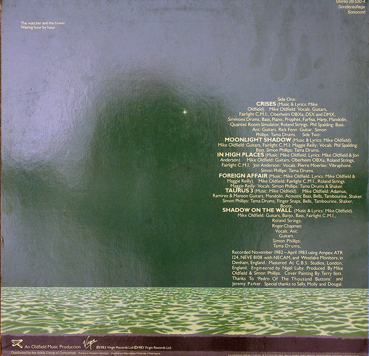 Mike Oldfield Crises в продаже Mike Oldfield Crises в продаже