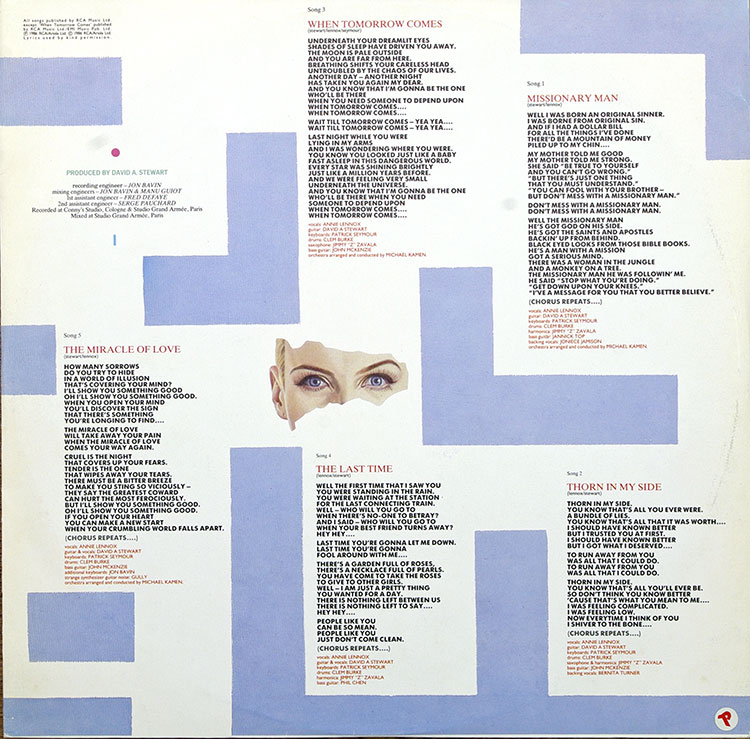 Eurythmics Revenge в продаже Eurythmics Revenge в продаже