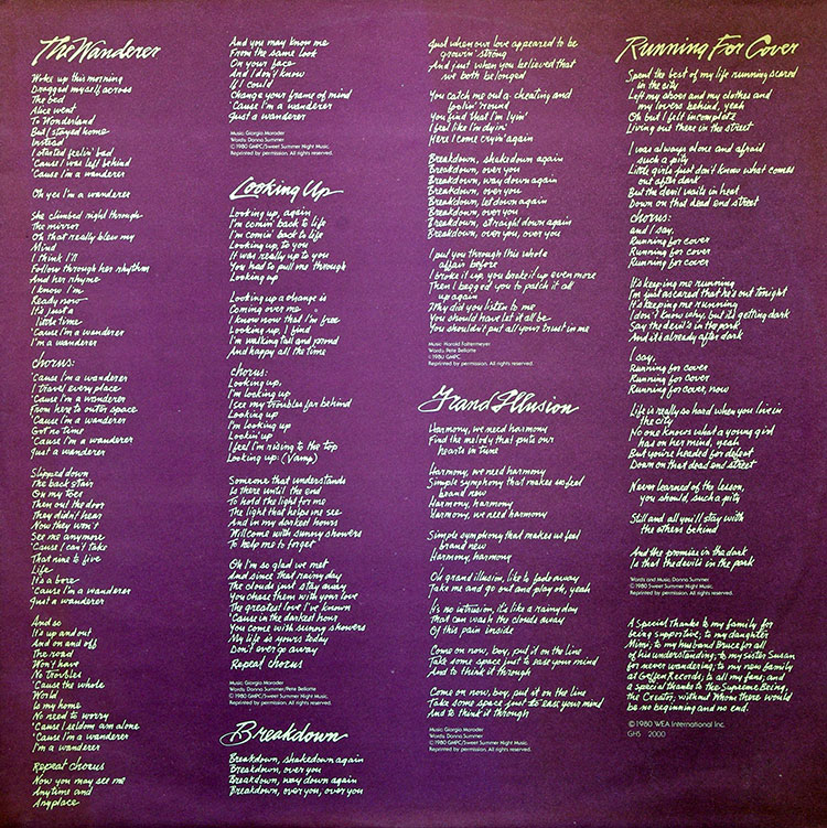 Donna Summer The Wanderer в продаже Donna Summer The Wanderer в продаже