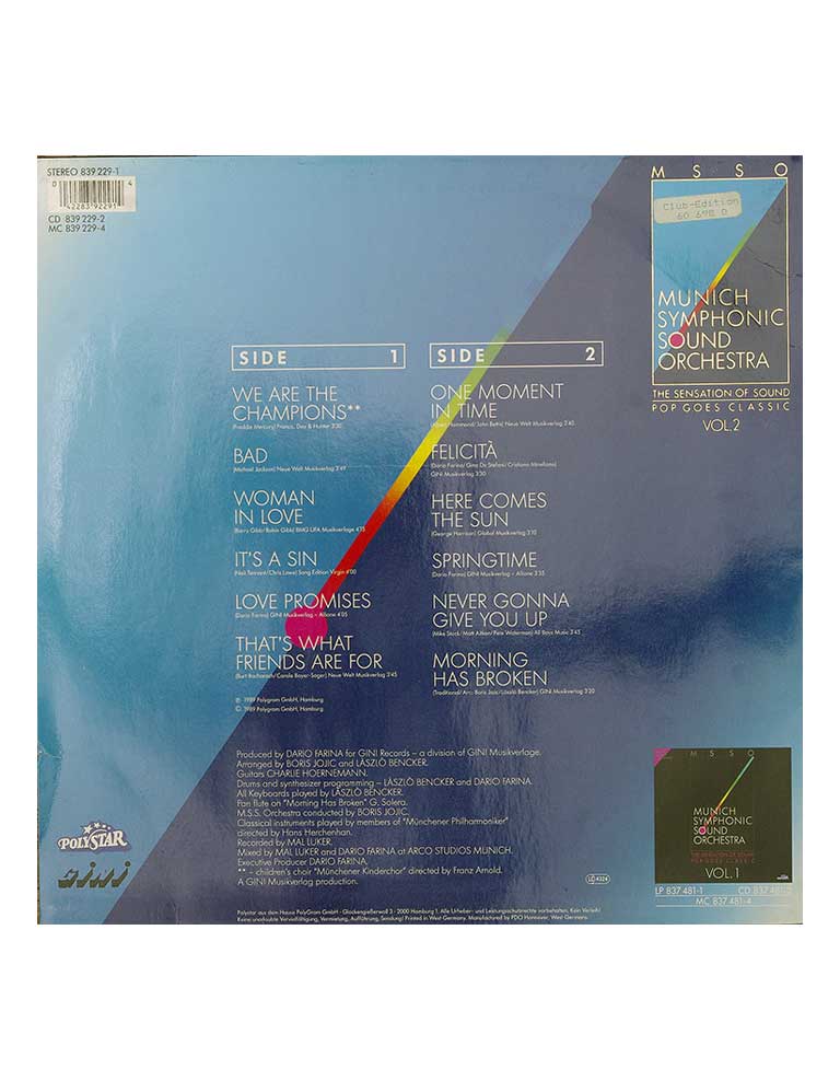 Munich Symphonic Sound Orchestra The Sensation Of Sound - Pop Goes Classic Vol. 2 купить Купить Munich Symphonic Sound Orchestra The Sensation Of Sound - Pop Goes Classic Vol. 2