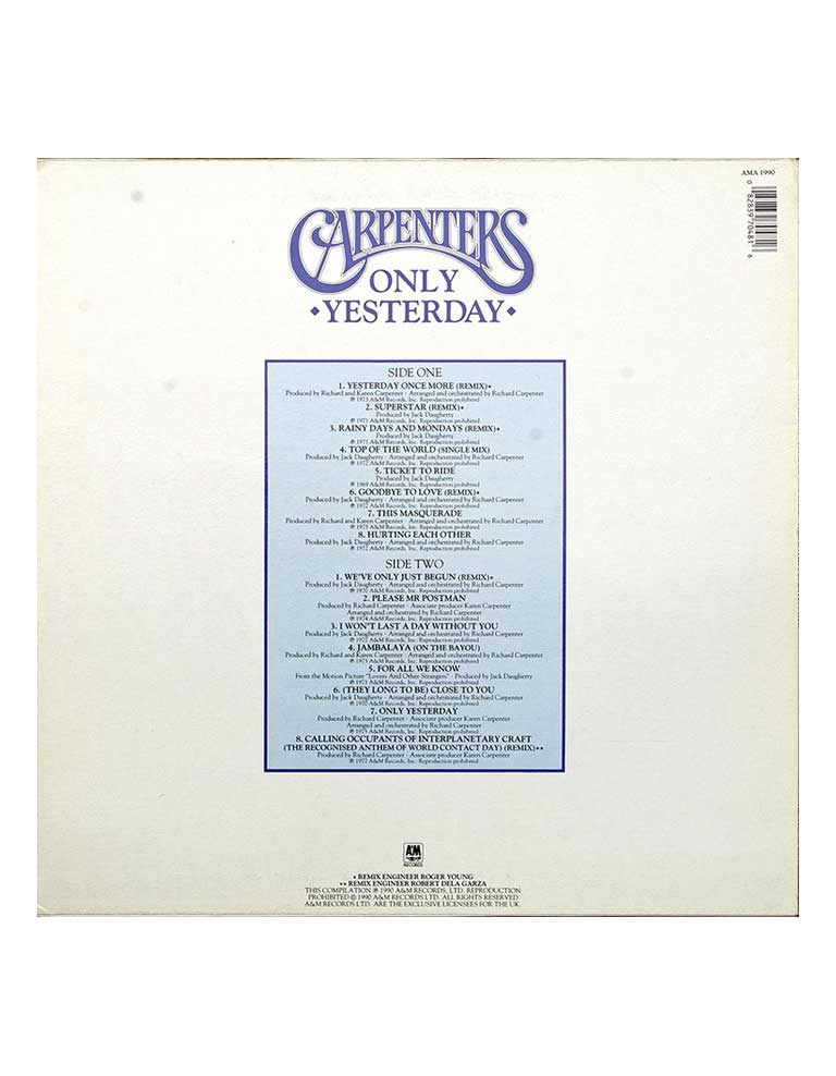 Carpenters Only Yesterday купить Купить Carpenters Only Yesterday