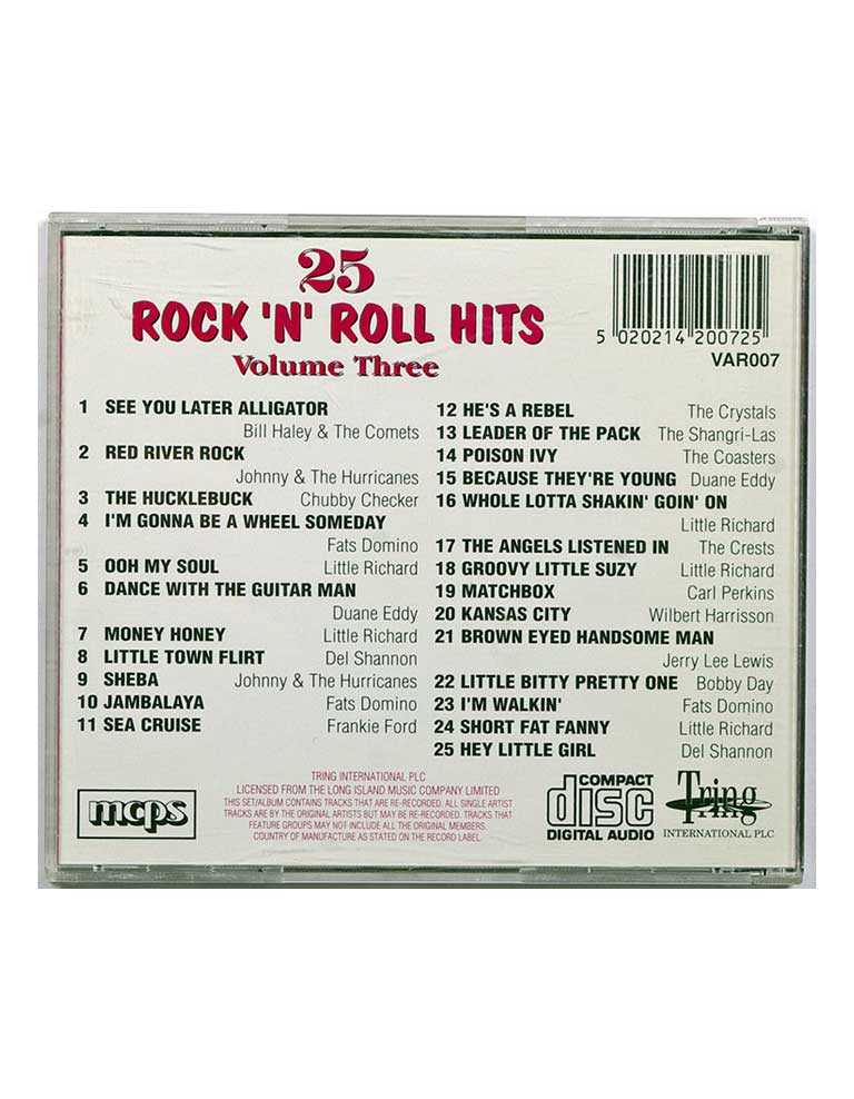25 ROCK'N'ROLL HITS Volume 3. купить Купить 25 ROCK'N'ROLL HITS Volume 3.